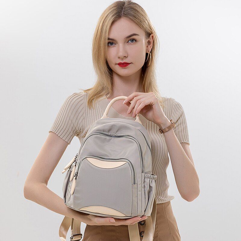 Waterproof Backpack Leisure Traveling Bags Small 1PC Leather Makeup Purse Oxford