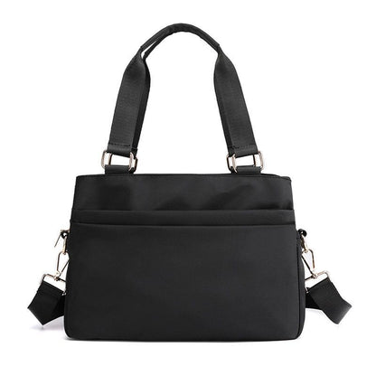 Bag Nylon Travel Bag Handbag Totes Shoulder Purse Business Bag Black 30*12*23 CM