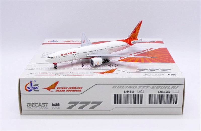 for JC Wings Air India for Boeing B777-200LR VT-AEF 1:400 plane Pre-built Model