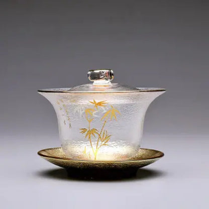 Transparent Gaiwan Tea Cup Gongfu Tea Set Sancai Heat-resistant Tea Cup