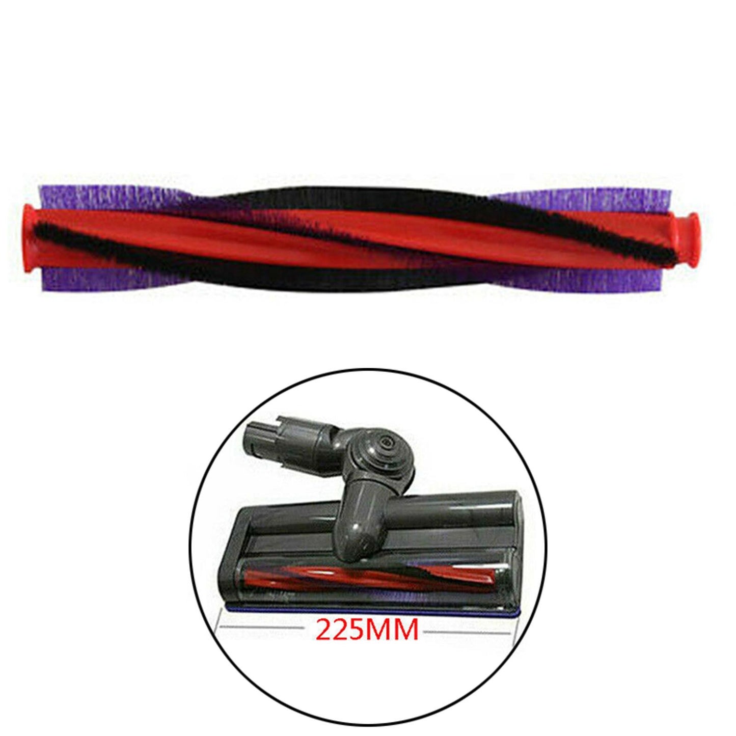 225mm Nylon Roller Brush Bar For Dyson V6 DC58/59 SV03 SV03 DC62 Part 963830-02