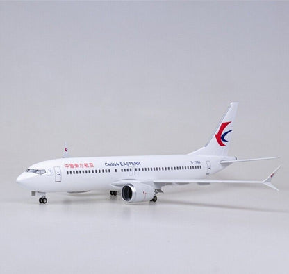 47CM CHINA EASTERN BOEING 737 MAX Airplane Led Sound-controll Light Resin Model