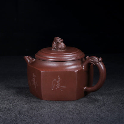 Chinese Yixing Zisha Clay Handmade Exquisite Teapot （六方 【底款】徐汉棠）