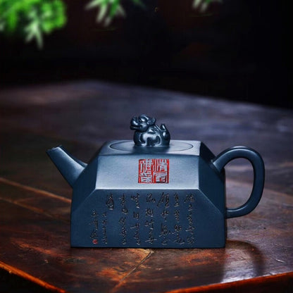 Full Handmade Tea Pot Marked Collection Real Yixing Zisha Tianqing Clay Pot New