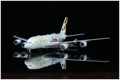 1:400 JC Wings ETIHAD AIRBUS A380 Passenger Airplane Diecast Aircraft Model