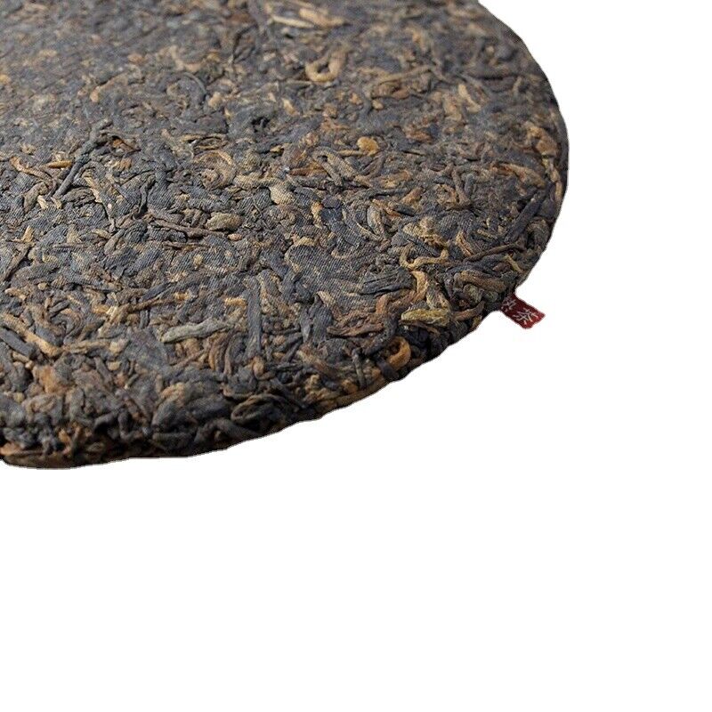 357g Yunnan Pu'er Ripe Tea Aged Pu'er Ripe Cake Tea Menghai Qizi Cakes Black Tea