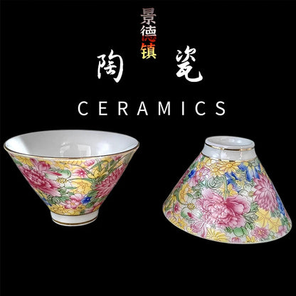 2PCS Chinese Porcelain Ceramic Glaze Vintage Jingdezhen Cup For Kung Fu Tea