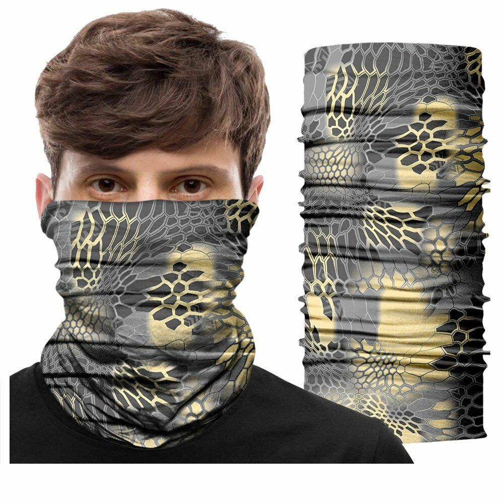 Neck Gaiter Bandana Buff Hiking Camping Hunting Tube Scarf Headwear Mask 50*25CM