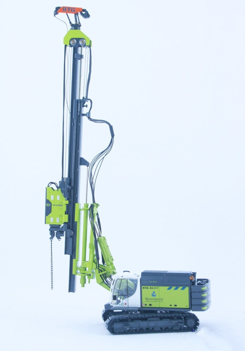 1:50 BYMO RTG RG21T Pile Drive with Hydraulic Vibrator Machine Diecast Model #3