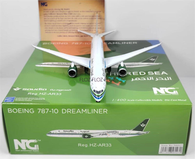 for NG Models Saudia Arabia for Boeing B787-10 HZ-AR33 THE RED SEA 1:400 model