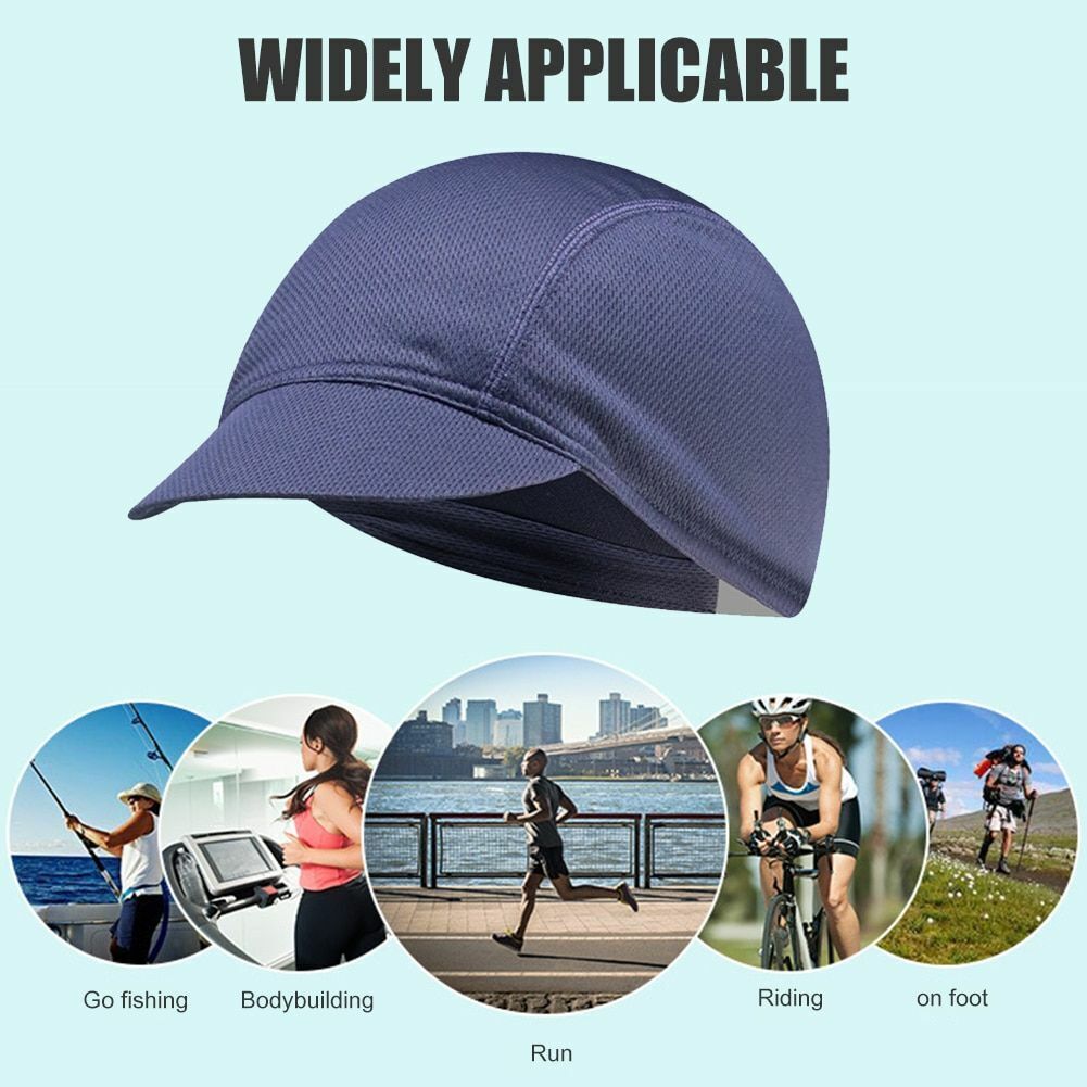 Cycling Cap Solid Color Protection Running Sports Hat Mesh Outdoor Riding Biking