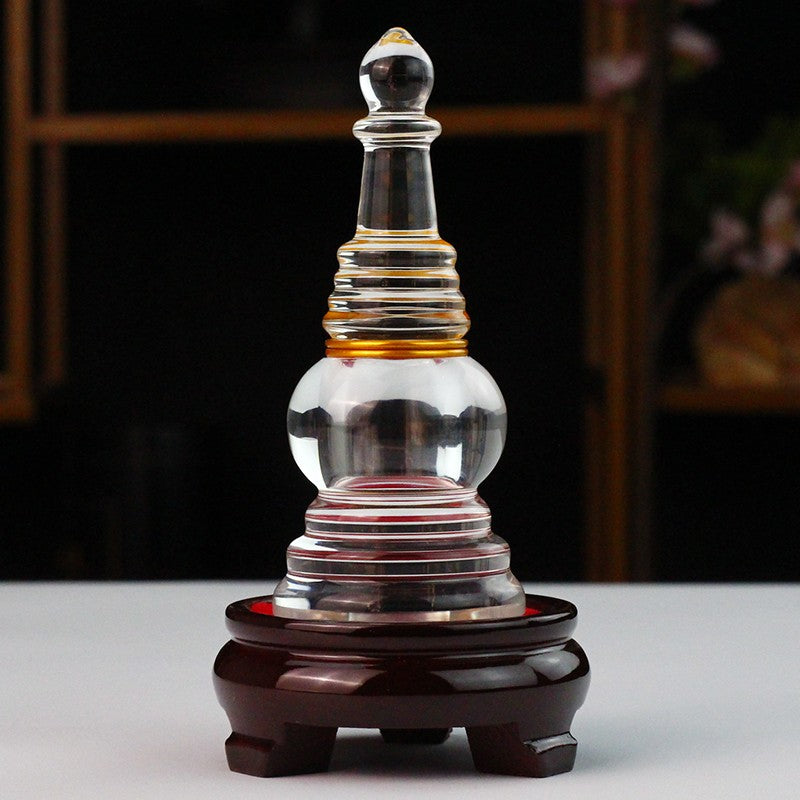 New Bodhi Tower Crystal Buddha Pagoda Buddhist Articles Ornaments Household
