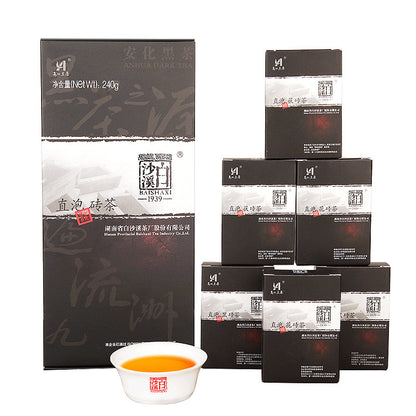 Hu Nan Baishaxi Instant Assorted Black Tea Brick Anhua Dark Tea Fu Cha 240g