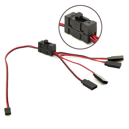 4-Way LED Cable On/Off Controller Switch Y Wire for 1/10 TRX-4 SCX10 RC Crawler