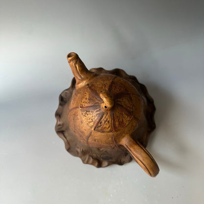 Chinese Yixing Zisha Clay Handmade Exquisite Lotus Leaf Teapot 30530