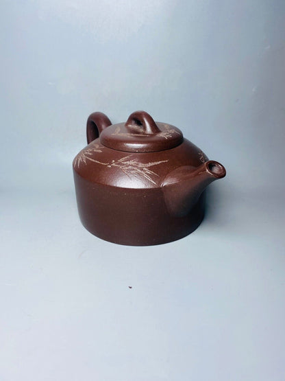 Chinese Yixing Zisha Clay Handmade Exquisite Teapot （刻绘 底款：顾景舟）