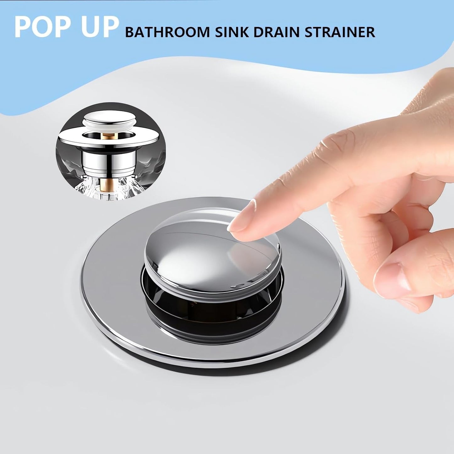 Sink Stopper Hair Catcher Bathroom Pop Up Sink Drain Strainer Filter Plug LOT