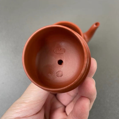 90cc Yixing Zisha Purple Clay Zhuni Handmade Puer Tea Small Pear Shaped Teapot