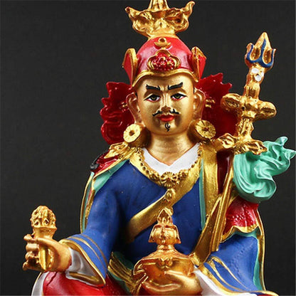 Tibetan Buddhist Tantric Figurine Auspicious Hand Painted Resin Buddha Statue