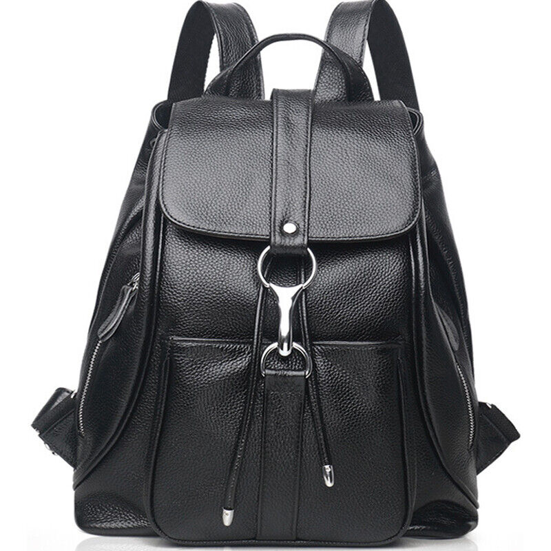 Genuine Leather Women's Backpack Travel Bag Rucksack Shoulder Bag School Bag