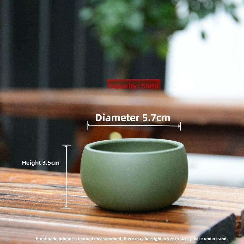 55ml Yixing Purple Clay Handcarved Tea Tasting Cup Master Cup Kungfu Teaware