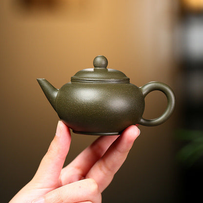 tea pot 3.4oz level pot marked handmade small kungfu tea pot zisha green clay