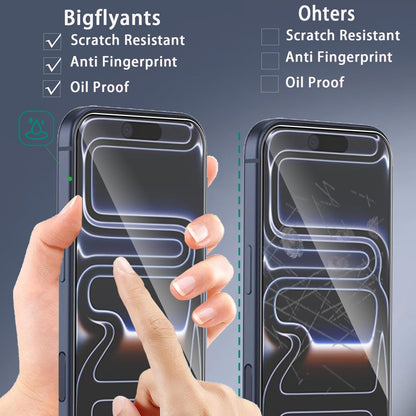 2 Pack Front Screen and 2 Back Glass Protector Compatible with Iphone 17 Pro Max