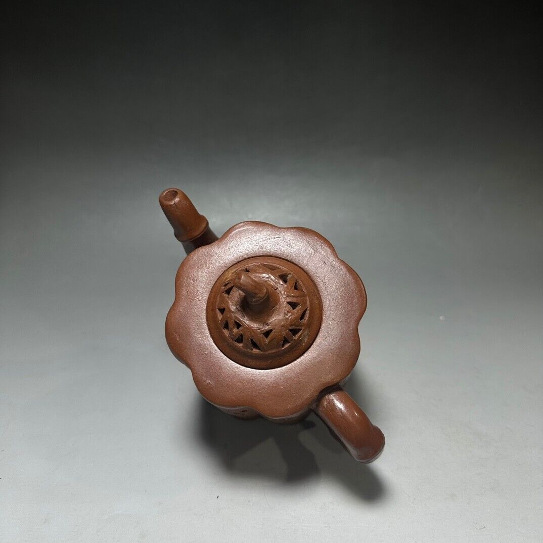 Chinese Yixing Zisha Clay Handmade Exquisite Teapot（镂空节节高 底款：陈鸣远）