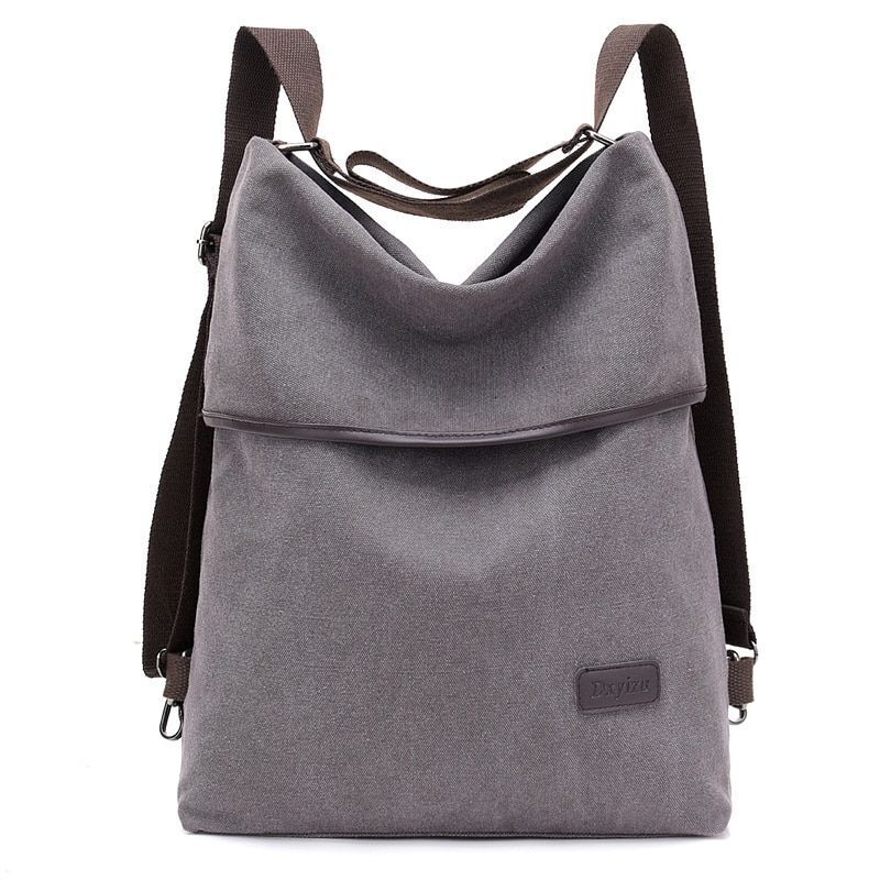 Canvas Backpack Fashion Shoulder Bag Traveling School Purse Rucksacks Blue Khaki
