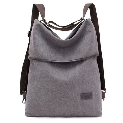 Canvas Backpack Fashion Shoulder Bag Traveling School Purse Rucksacks Blue Khaki