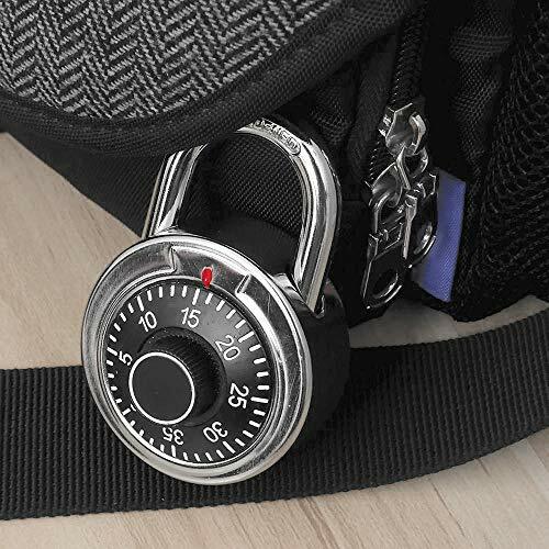 Trisonic High Security Rotary Combination Padlock, Black Dial Number Code Lock