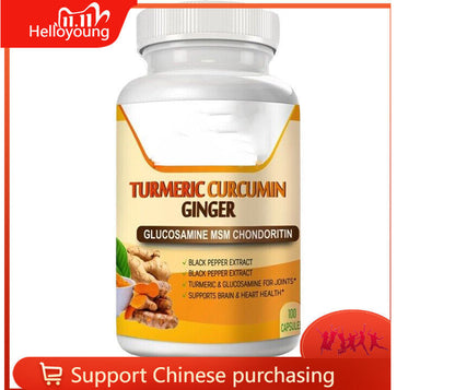 Turmeric Curcumin with Ginger Black Pepper Joint support Max Strength Capsules 1