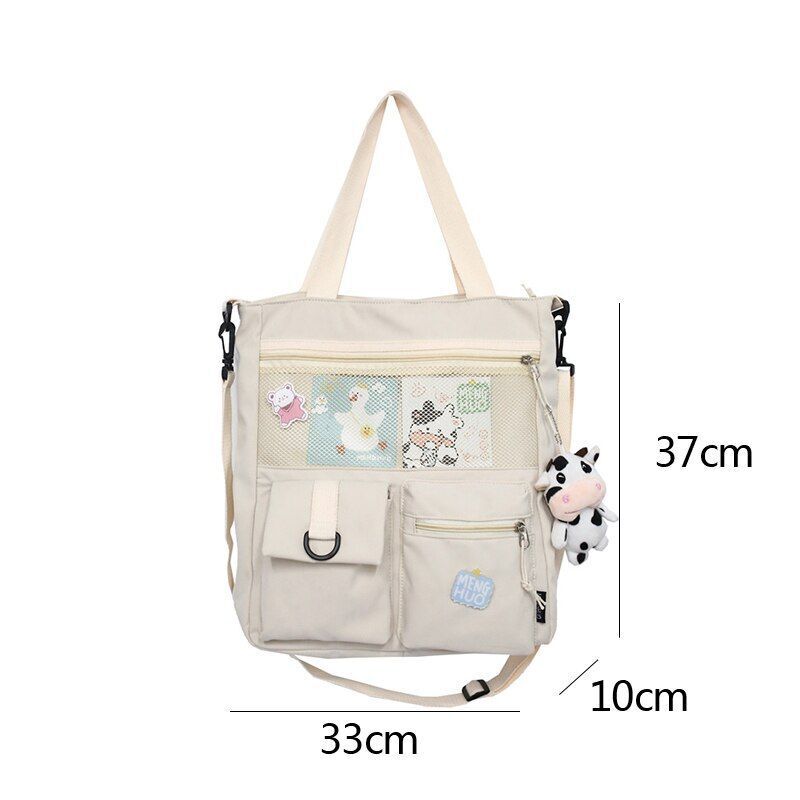 Large Capacity Shoulder Bag Fashionable Students Shoulder Bag Nylon Waterproof