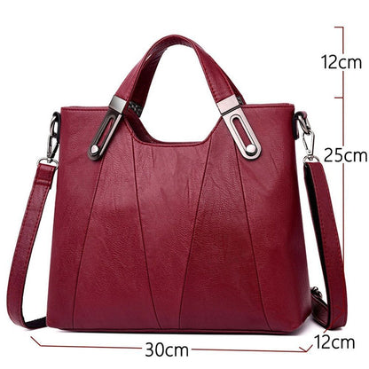 Handbag Synthetic Leather Shoulder Crossbody Bags Leisure Tote Purse 30*12*25 CM