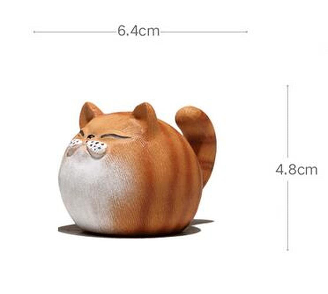 4.8cm Yixing Purple Clay Cat Tea Pet Kung Fu Tea Decor Tea Tray