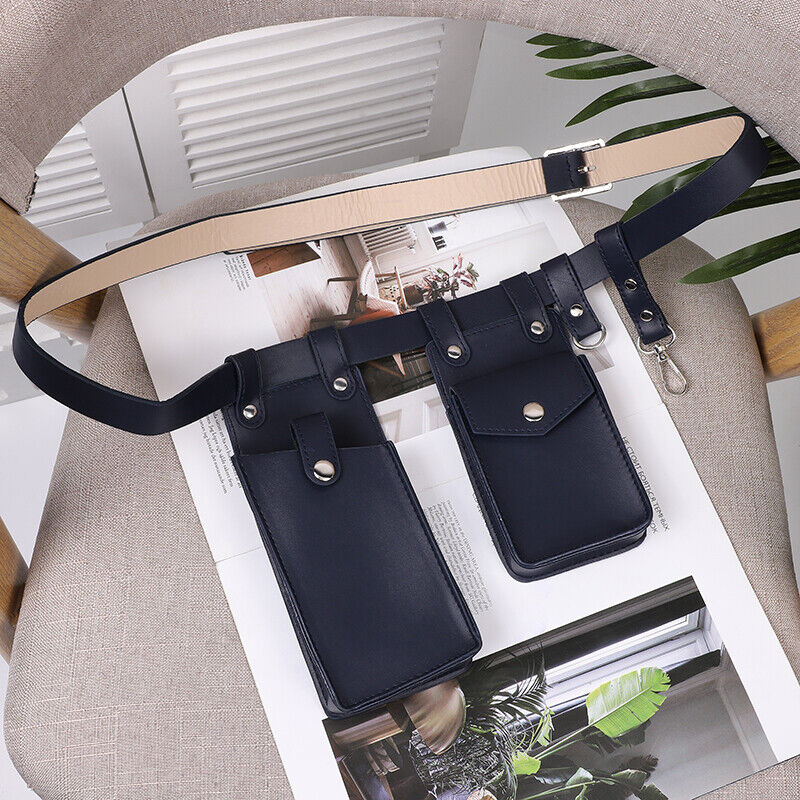 2 Piece Women's Belt Bag Waist Bags Female Leather Flap Crossbody Chest Bag