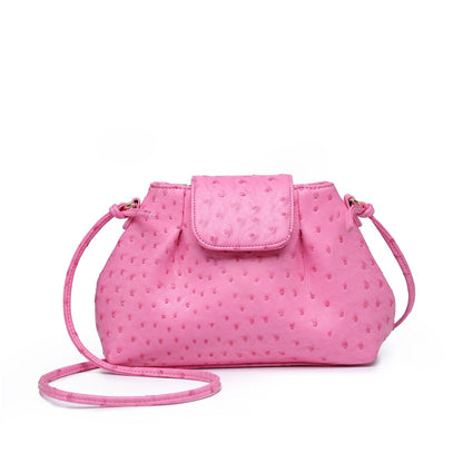 Elegant Handbag Ostrich Pattern Handbag Synthetic Leather Cloud Bag 27*11*17 CM