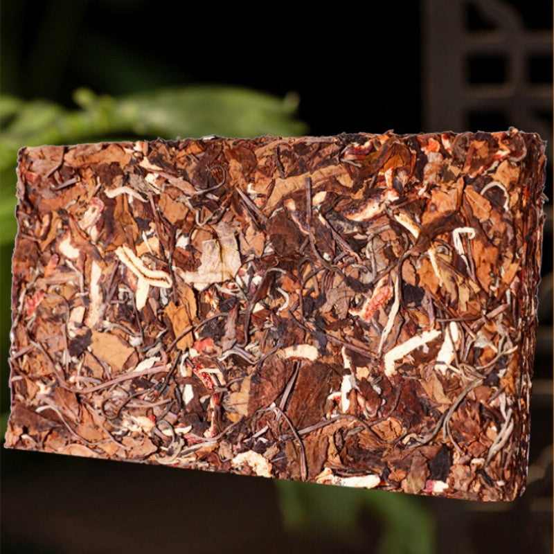 500g White Tea Brick Yunnan Dried Tangerine Peel Bai Mu Dan Shou Mei Aged Tea