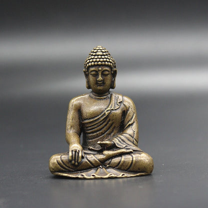 Buddhism 4cm Tibet Copper Sculpture Shakyamuni Amitabha Buddha Statue Crafts