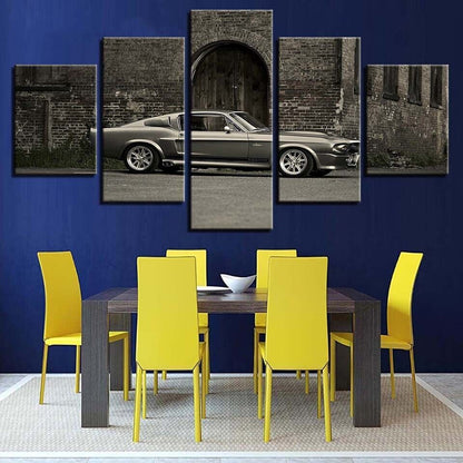 Ford Mustang Eleanor Car Sport Car Canvas Prints Painting Wall Art Home Decor 5P