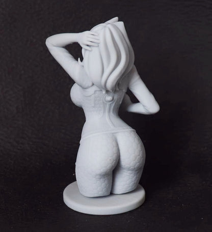 60mm resin bust figure model 3D printing of Miranda bust unassembled Unpainted