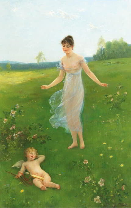 high quality oil painting handpainted on canvas "Love Spring "