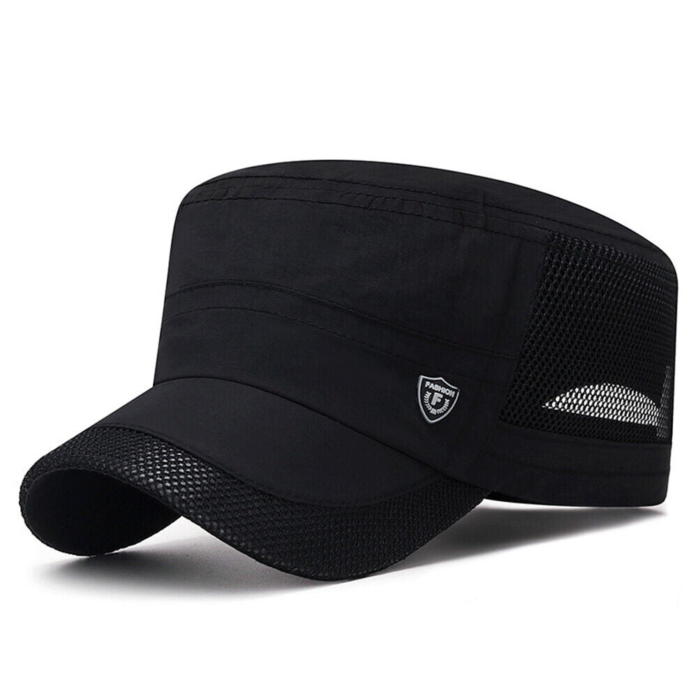 Summer Men's Mesh Flat Cap Army Hat Cadet Castro Military Patrol Baseball Casu