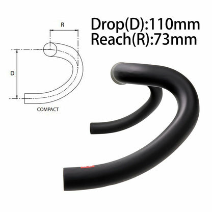 Bike Handlebar Carbon Fiber Gravel Big Flare Bar Cycle Cross Road 400/420/440mm