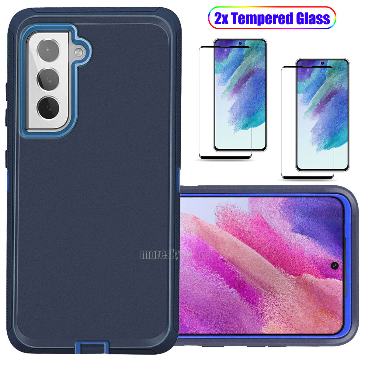 For Samsung Galaxy S21 FE 5G Case Slim Shockproof Hard Cover,Screen Protector