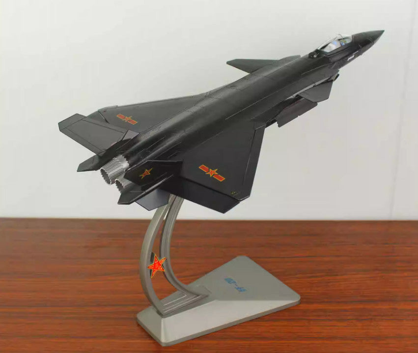 1:60 35CM China J-20 Stealth Fighter Jet Plane Diecast Military Aircraft Model
