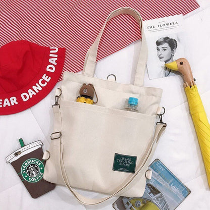 Shoulder Tote Bag Large Handbags Canvas School Backpack Crossbody Bag 33*38*4 CM