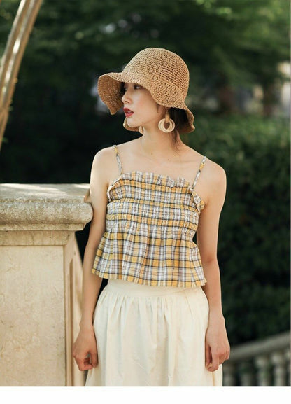 Bow Sun Hat Parent-child Wide Brim Floppy Beach Panama Straw Bucket Femme Shade