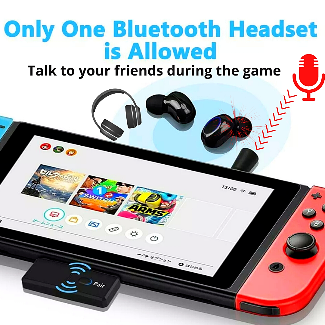 Bluetooth Audio USB Transmitter Type-C Audio Adapter for Nintendo Switch PS4