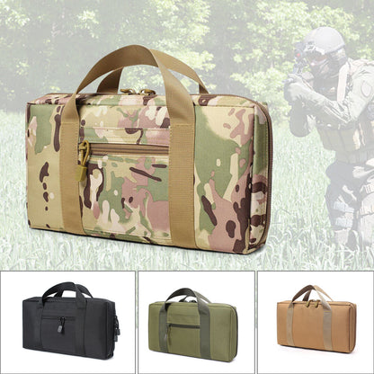 Tactical Pistol Gun Storage Case Handgun Bag Shooting Range with Magazine Pouch